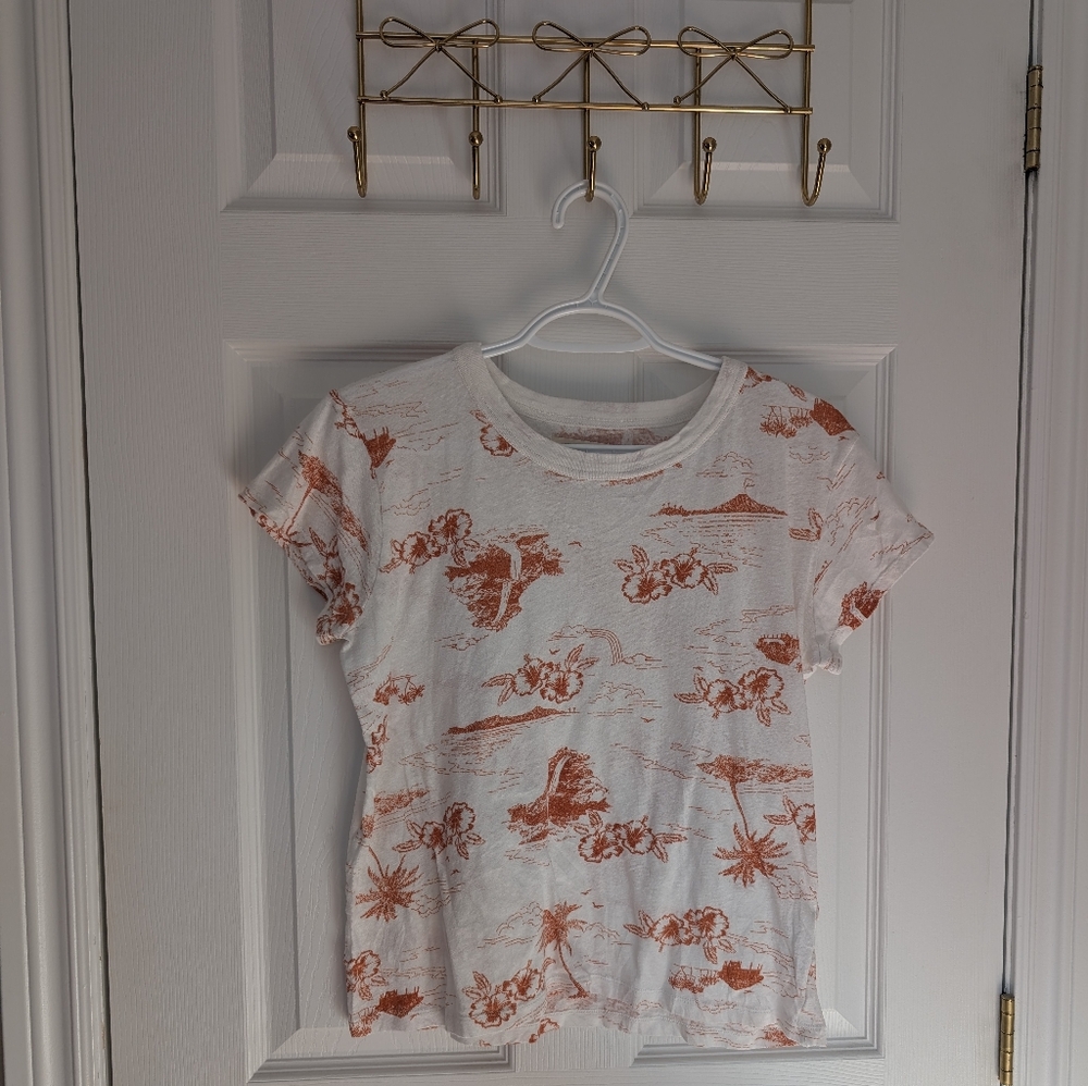 Madewell Woman's Tee - White and Orange